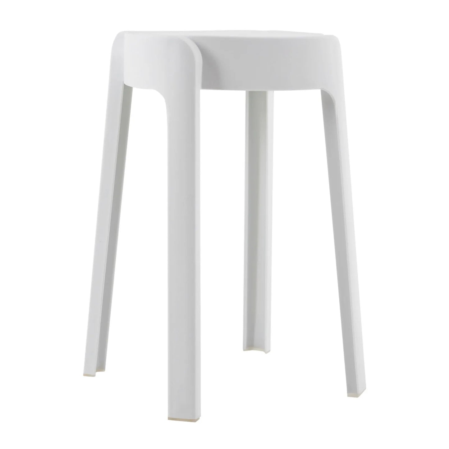 C128 18 Inch Plastic Stacking Stool Portable Stackable Chair, Kids Backless Bar Stool, Unique Design Nesting Decor
