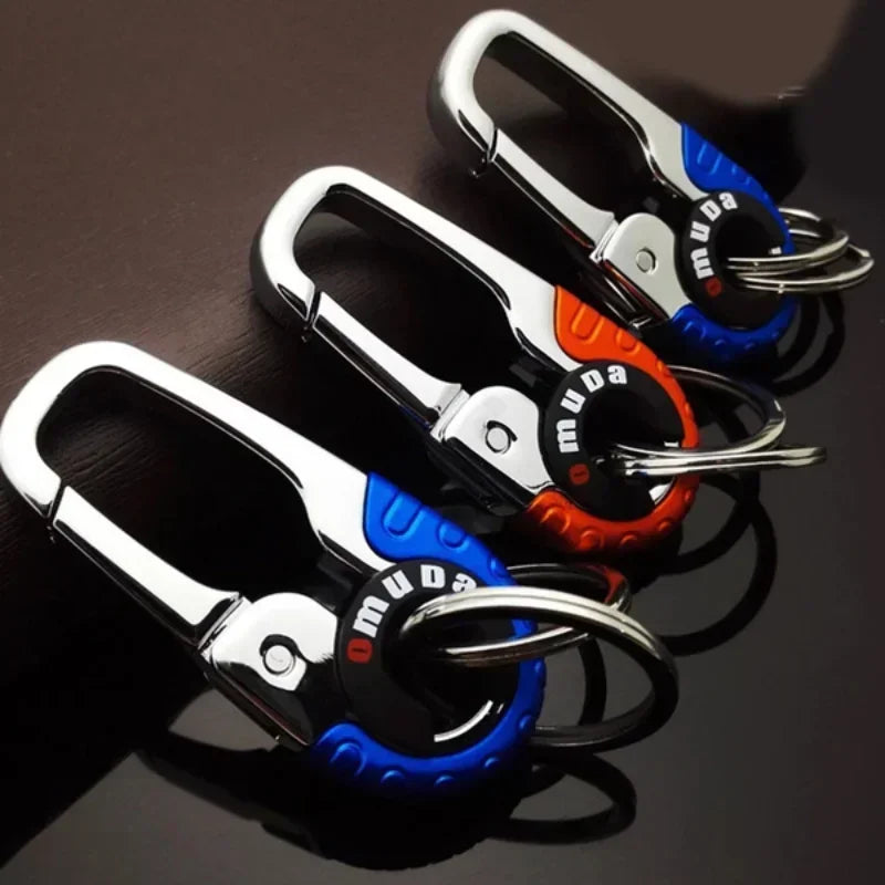 K13 Men's Keychain Hook Stainless Steel Buckle Outdoor Carabiner Climbing Tool Double Ring Car Fishing Key Ring Car Accessories