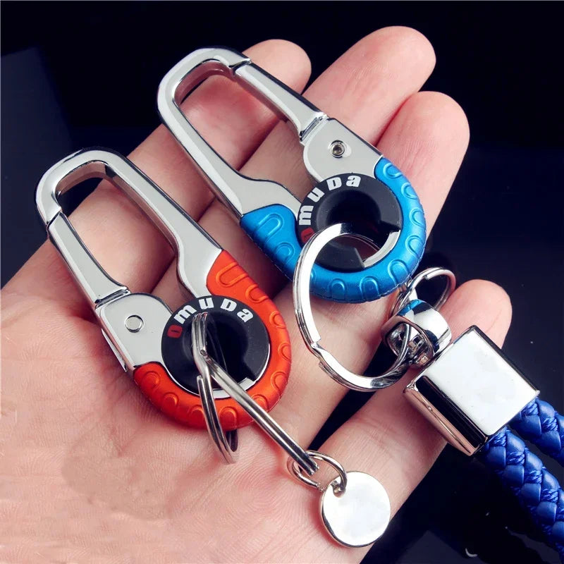 K13 Men's Keychain Hook Stainless Steel Buckle Outdoor Carabiner Climbing Tool Double Ring Car Fishing Key Ring Car Accessories