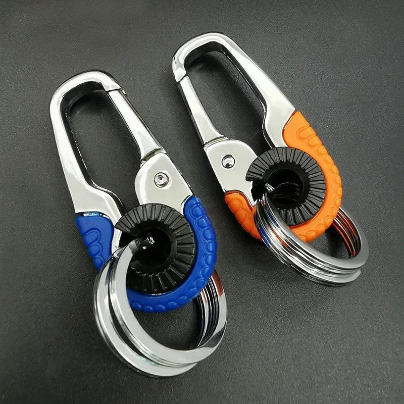K13 Men's Keychain Hook Stainless Steel Buckle Outdoor Carabiner Climbing Tool Double Ring Car Fishing Key Ring Car Accessories