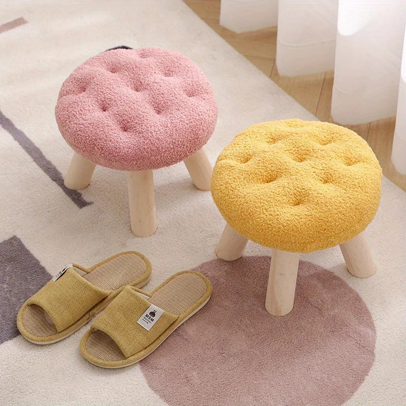 A58 Flower stool footstool shoe bench sofa coffee table low stool small round stool