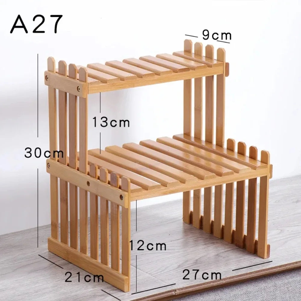 K26 Indoor Plant Rack Living Room Floor-standing Balcony Flower Pot Storage Rack