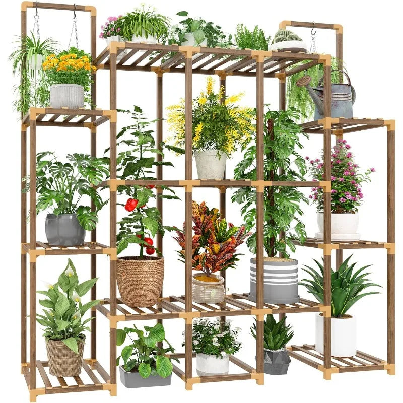 A70 Multi-layer Plant Stand Indoor and Outdoor Wooden Plant Stand, Bearing 440 lbs Plants