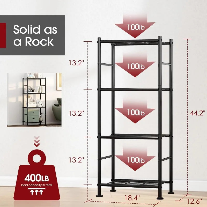 A85 Storage Rack Heavy Duty Garage Shelving with Leveling Feet, Stable Metal Shelving Organizer