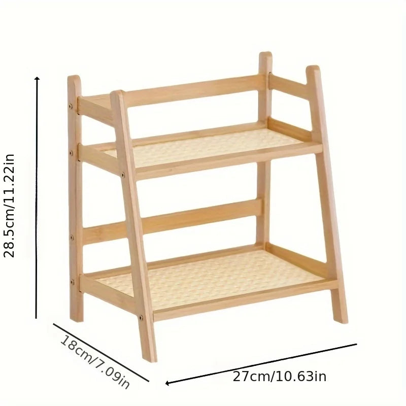 A45 Wooden Desktop Organizer —— It Is Very Suitable for Being Placed in Dormitories, Workplaces and Kitchens.
