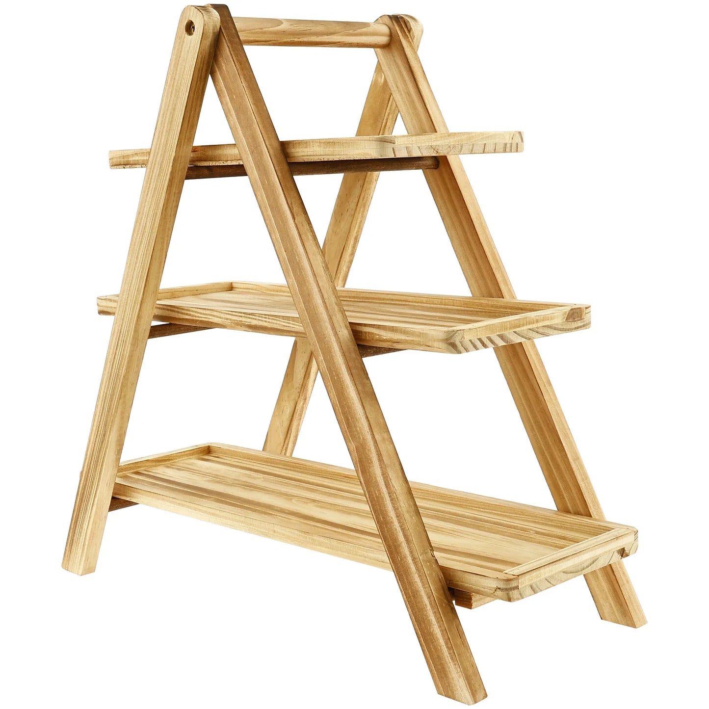 A65 Three-layer wooden display stand party table food storage tray