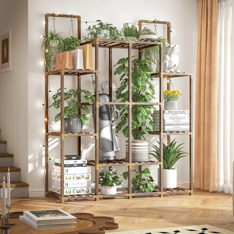 A70 Multi-layer Plant Stand Indoor and Outdoor Wooden Plant Stand, Bearing 440 lbs Plants