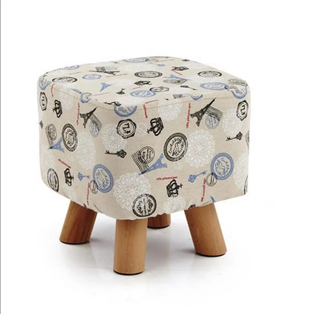 A17 Wooden Square Stool Cushion Cover Stool