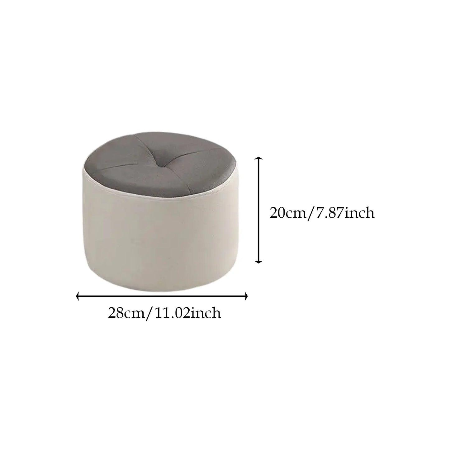 A32 Ottoman footstool round decorative stool for bedroom entryway apartment