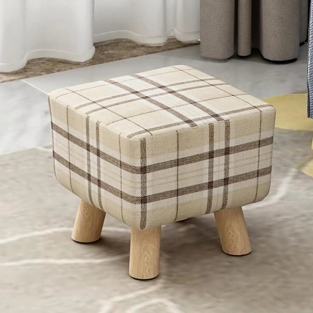 A17 Wooden Square Stool Cushion Cover Stool