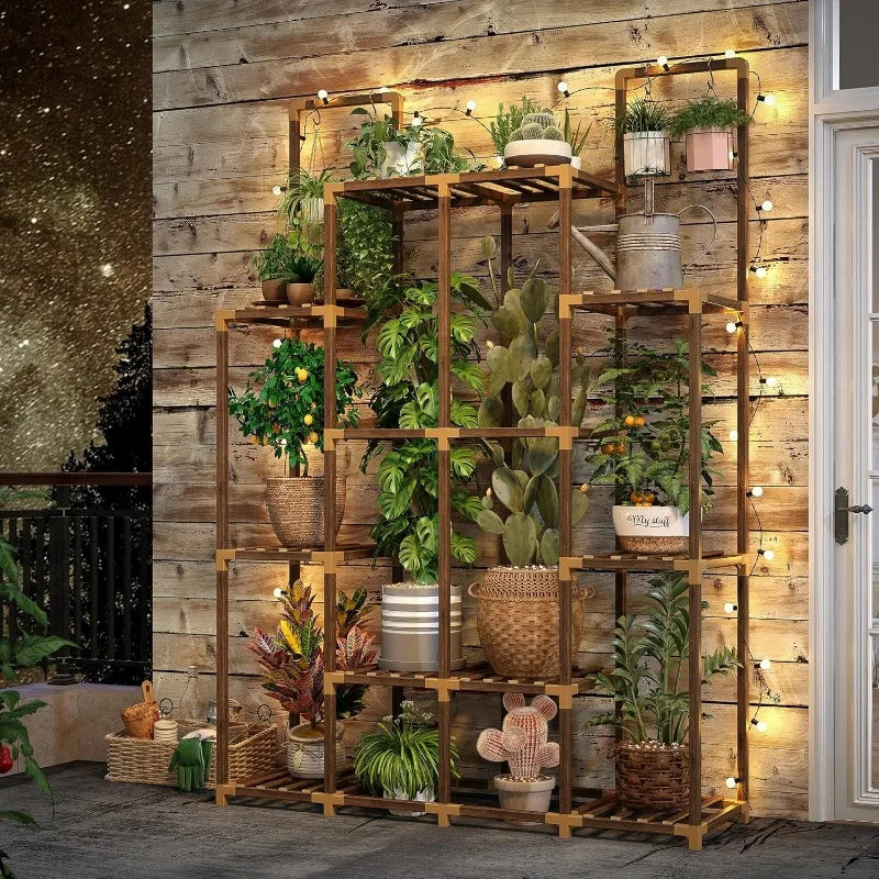 A70 Multi-layer Plant Stand Indoor and Outdoor Wooden Plant Stand, Bearing 440 lbs Plants