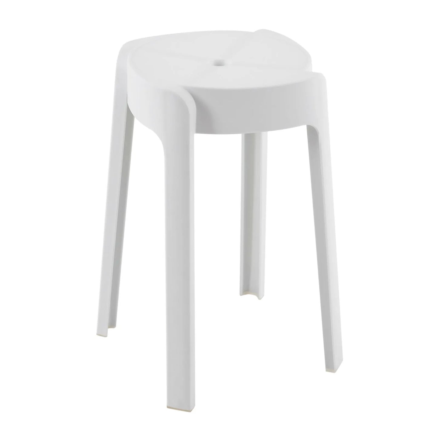 C128 18 Inch Plastic Stacking Stool Portable Stackable Chair, Kids Backless Bar Stool, Unique Design Nesting Decor