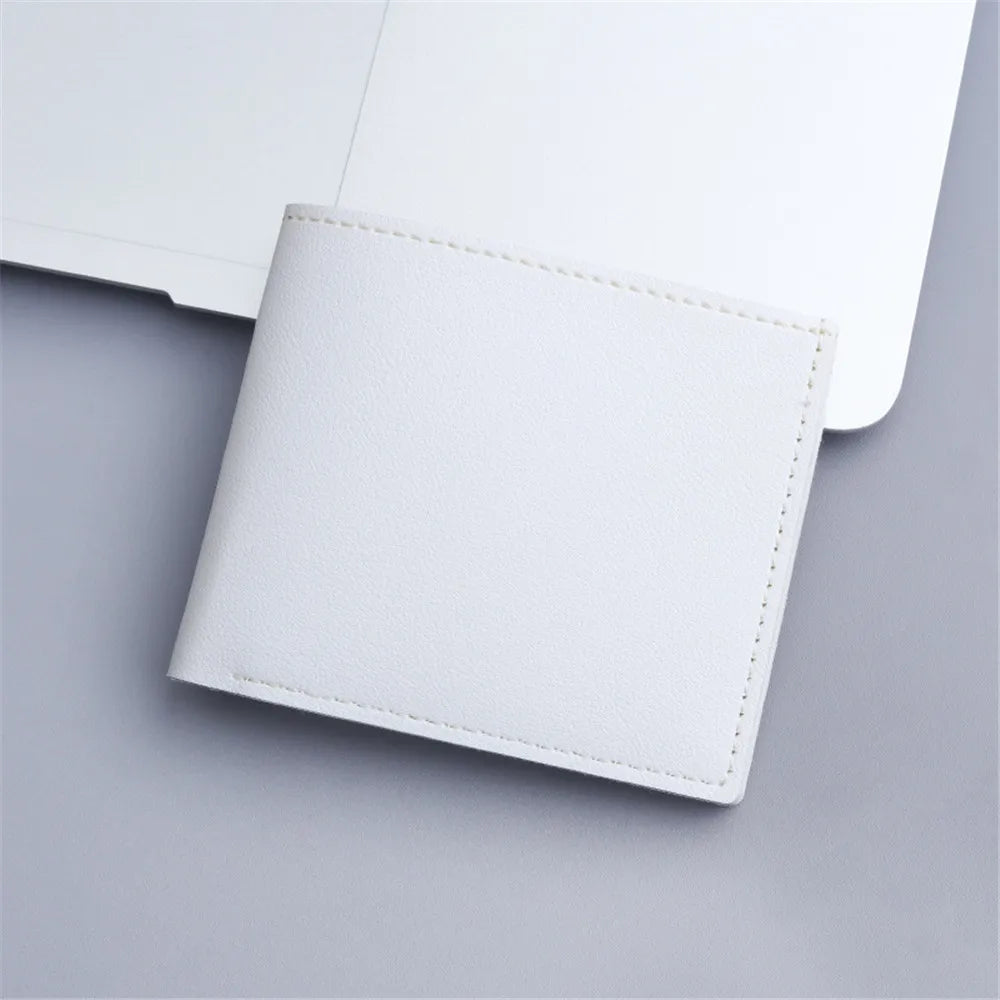A34 Men Short Pu Leather Wallets Vintage Thin Male Credit Card Holder Black Small Money Purses large capacity card holder Bag