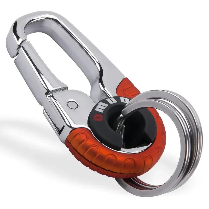 K13 Men's Keychain Hook Stainless Steel Buckle Outdoor Carabiner Climbing Tool Double Ring Car Fishing Key Ring Car Accessories