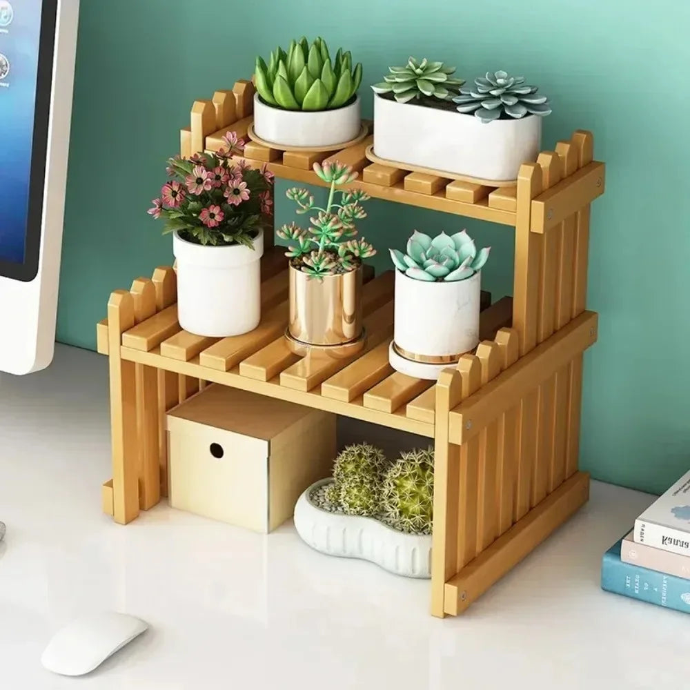 K26 Indoor Plant Rack Living Room Floor-standing Balcony Flower Pot Storage Rack