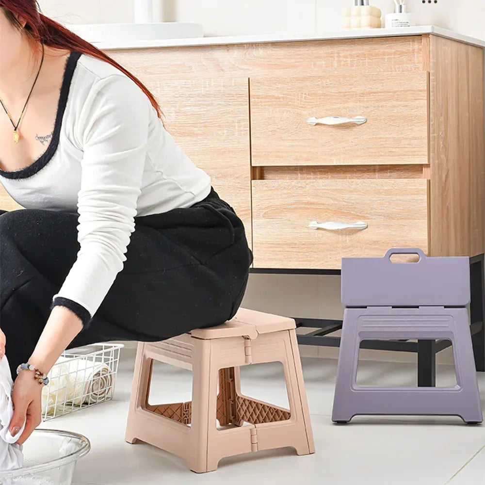 E28 Folding stool, retractable plastic outdoor beach chair