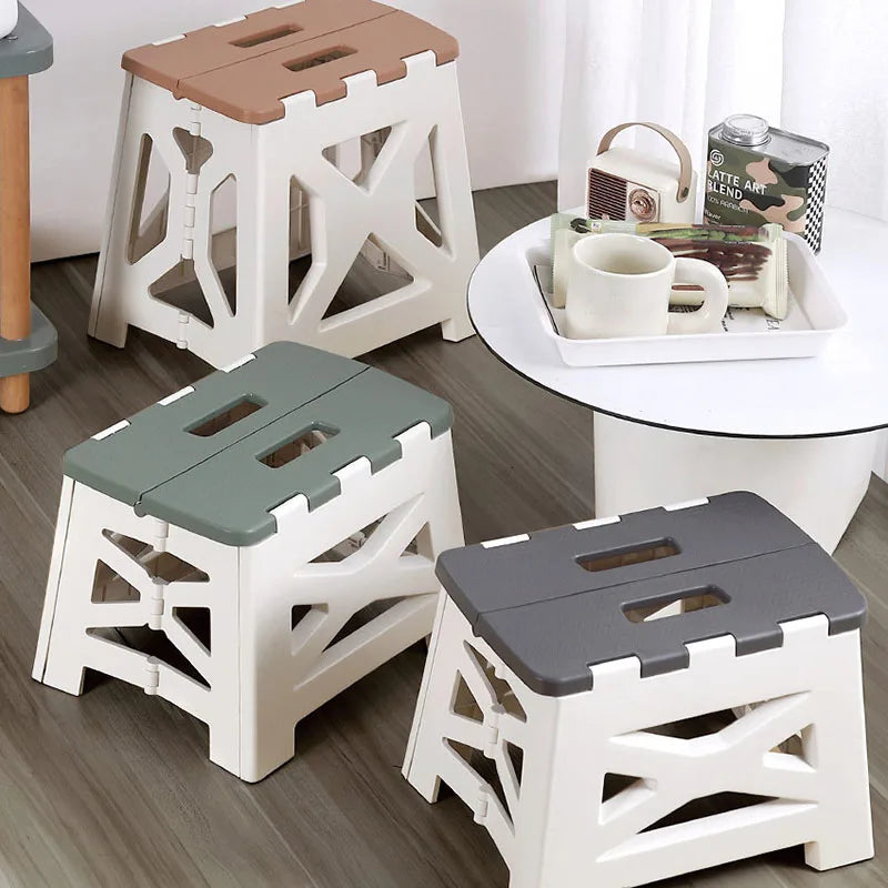 C65 Portable Plastic Folding Stool Outdoor Camping Stool Chair Seat Home Bathroom
