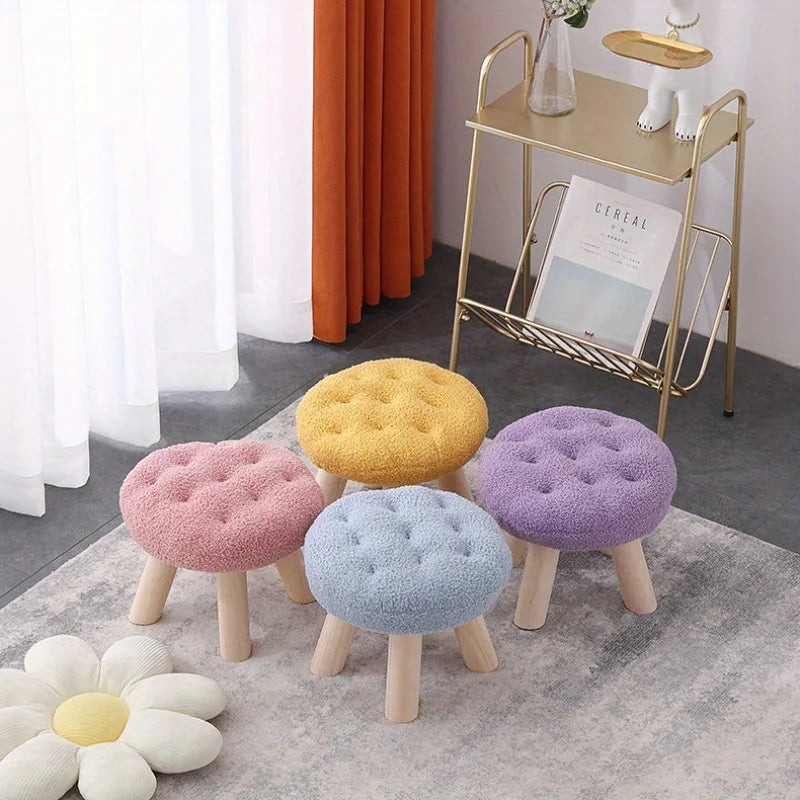 A58 Flower stool footstool shoe bench sofa coffee table low stool small round stool