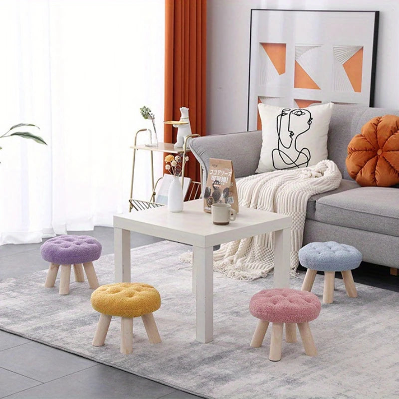 A58 Flower stool footstool shoe bench sofa coffee table low stool small round stool