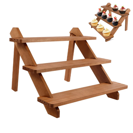 A48 Wooden Display Stand Stand Small Figurine Storage Rack