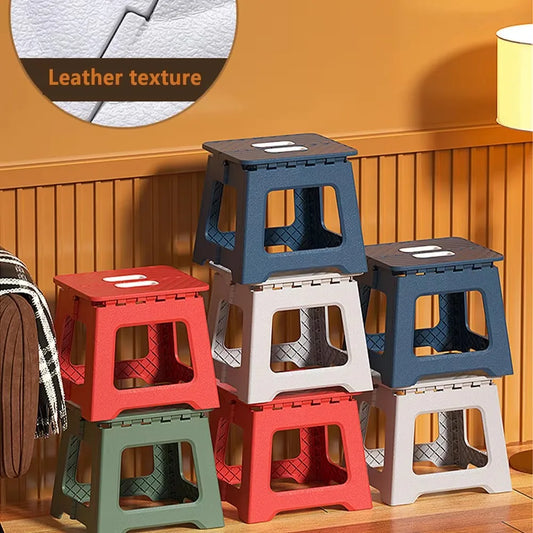 A40  Folding Stool Outdoor Camping Chair Portable with Thickened Plastic Footstool