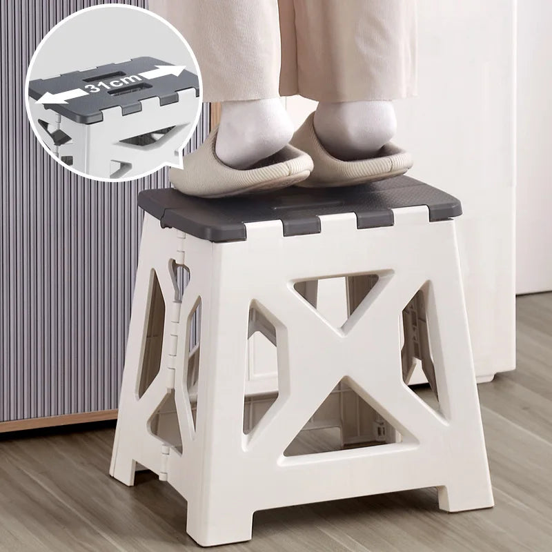 C65 Portable Plastic Folding Stool Outdoor Camping Stool Chair Seat Home Bathroom