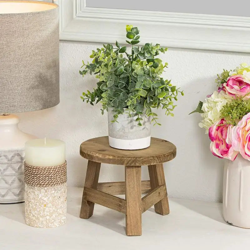 K28 Wooden Stool Children's Stool Fishing Wooden Stool Flower Stand Bonsai Stand Interior Decoration