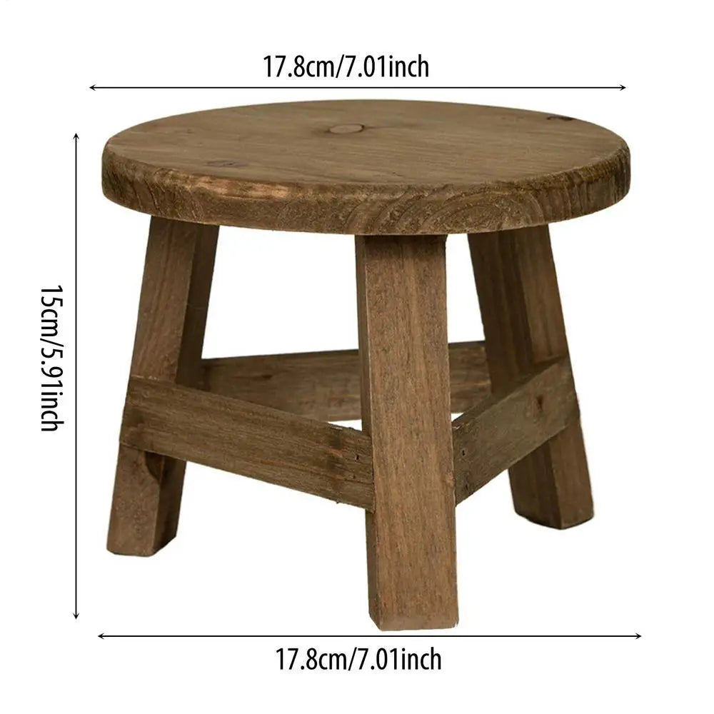 K28 Wooden Stool Children's Stool Fishing Wooden Stool Flower Stand Bonsai Stand Interior Decoration