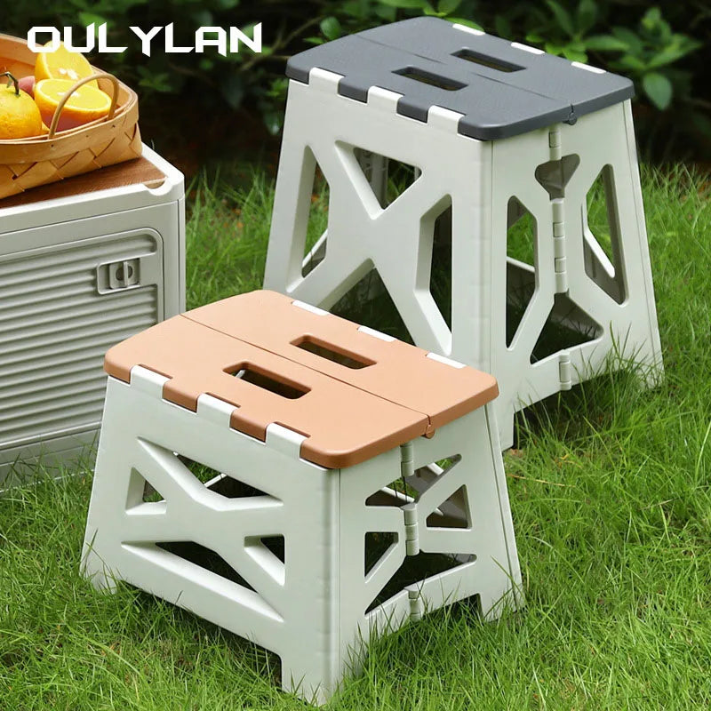 C65 Portable Plastic Folding Stool Outdoor Camping Stool Chair Seat Home Bathroom