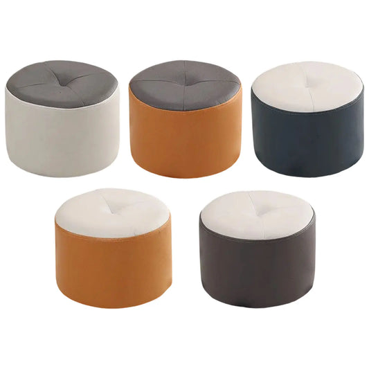 A32 Ottoman footstool round decorative stool for bedroom entryway apartment