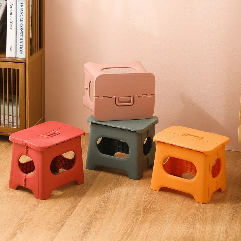 A30 Creative plastic folding stool outdoor portable stool adult footstool shoe changing stool