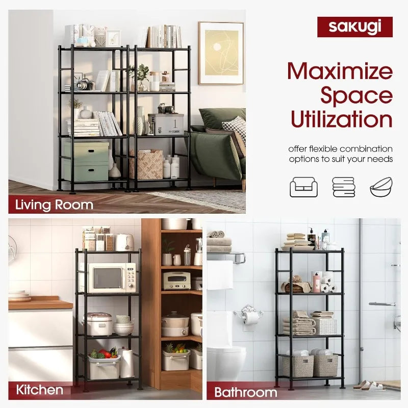 A85 Storage Rack Heavy Duty Garage Shelving with Leveling Feet, Stable Metal Shelving Organizer