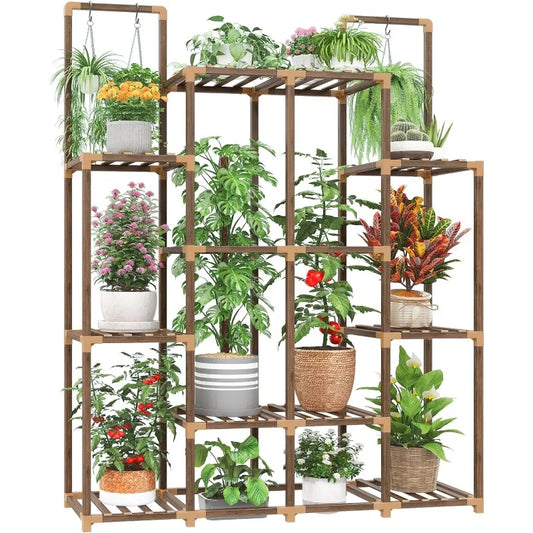 A70 Multi-layer Plant Stand Indoor and Outdoor Wooden Plant Stand, Bearing 440 lbs Plants
