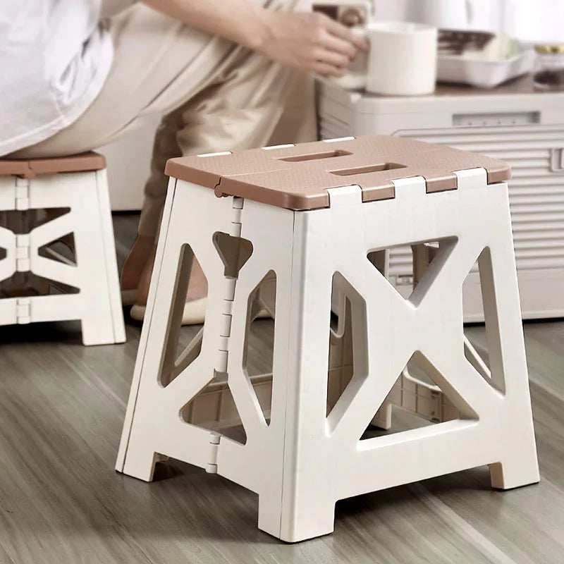 C65 Portable Plastic Folding Stool Outdoor Camping Stool Chair Seat Home Bathroom