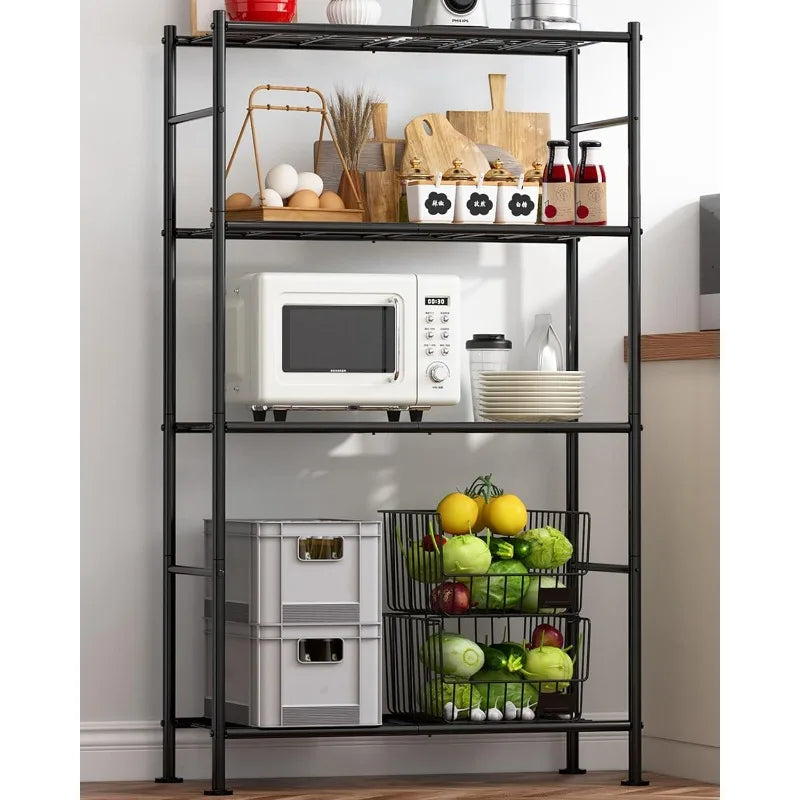 A85 Storage Rack Heavy Duty Garage Shelving with Leveling Feet, Stable Metal Shelving Organizer