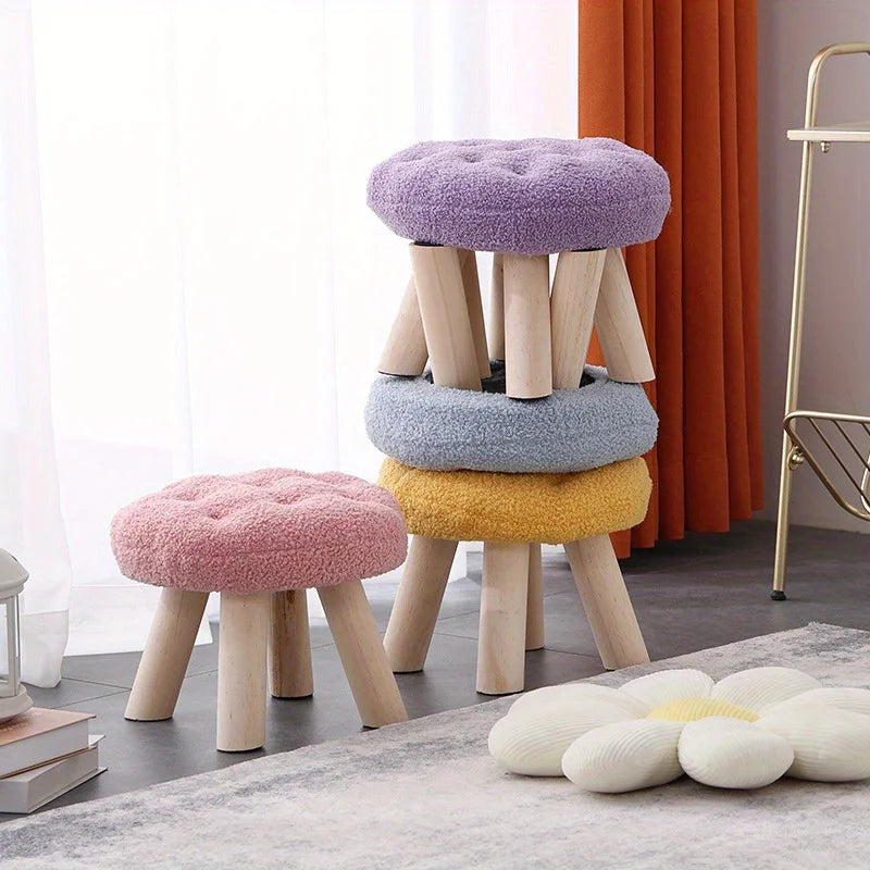 A58 Flower stool footstool shoe bench sofa coffee table low stool small round stool